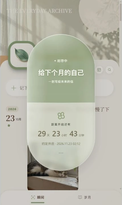 瞬 · 岁 · 时光胶囊实际界面